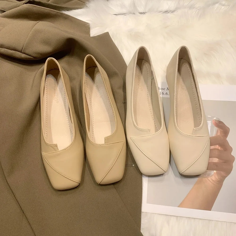 Square Ballet Shoes Women's 2025 Sweet Flat Soft Bottom French Retro
