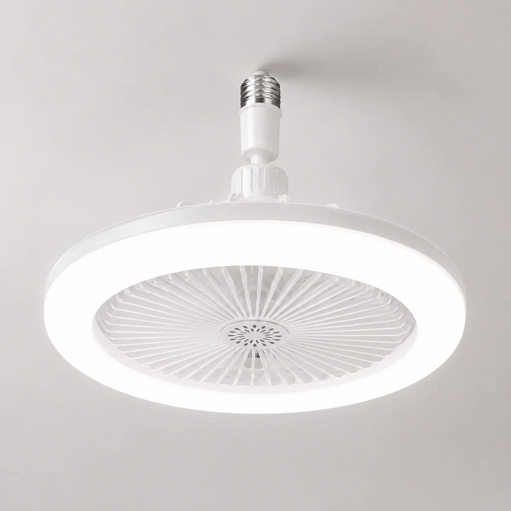 3 in 1 E27 Ceiling Fan Light with Remote Control Rotatable LED Lamp Converter Base for Bedroom Living Room Kitchen Home Decor Zpaxo