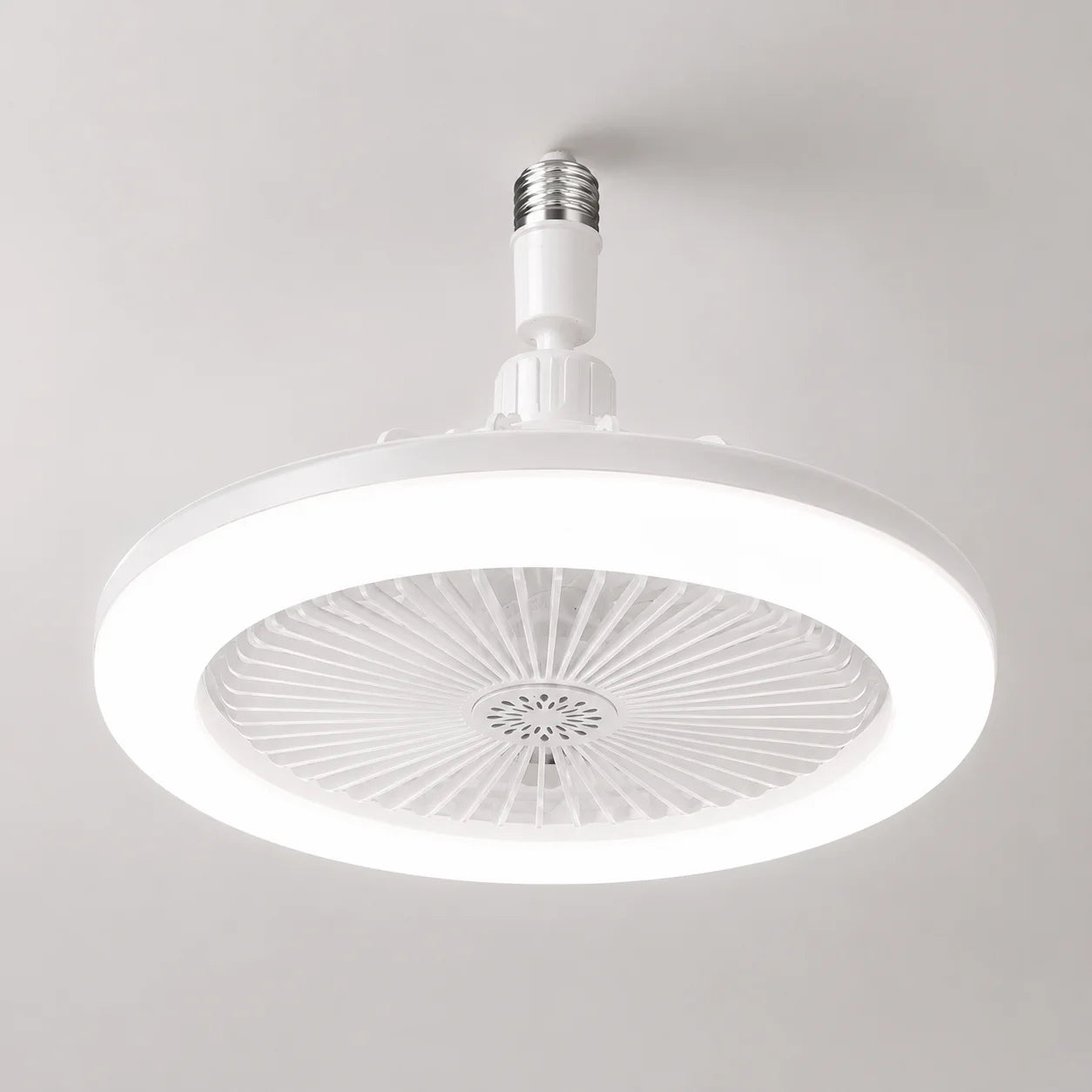 3 in 1 E27 Ceiling Fan Light with Remote Control Rotatable LED Lamp Converter Base for Bedroom Living Room Kitchen Home Decor Zpaxo