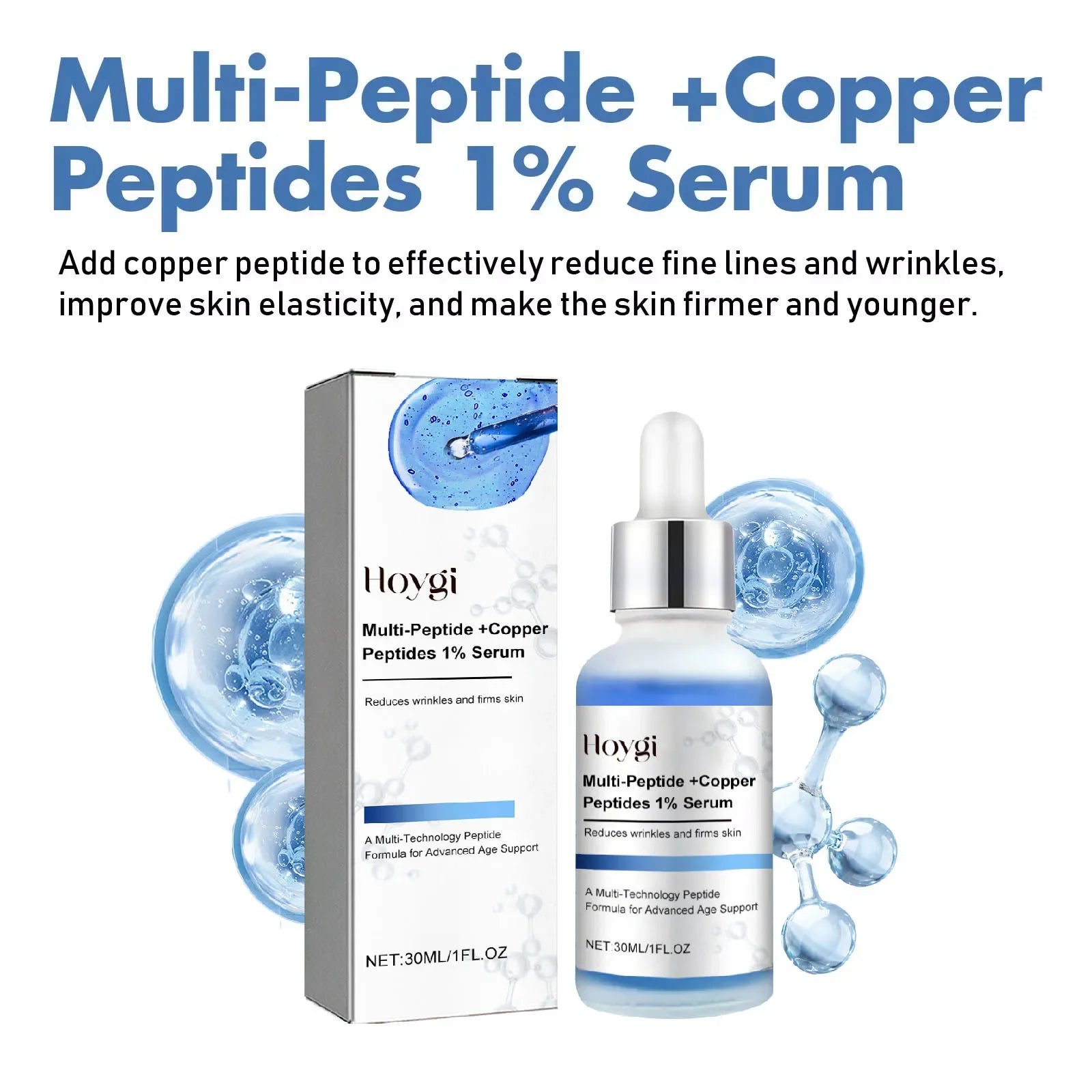 Hoygi Blue Copper Peptide Serum – Firm, Brighten & Smooth Face Serum Zpaxo