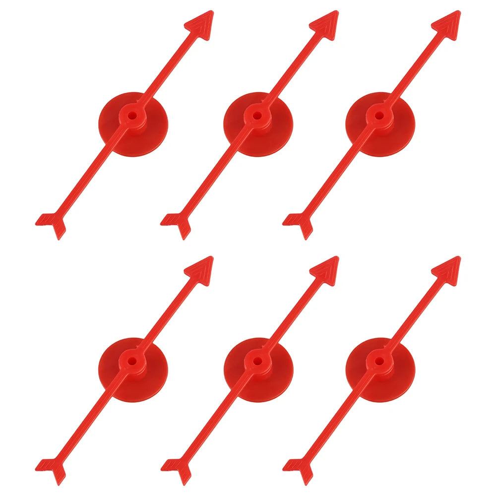 6pcs Plastic Arrow Pointer for Party DIY Board Game School Classroom Home Using Board Spinner Zpaxo Red