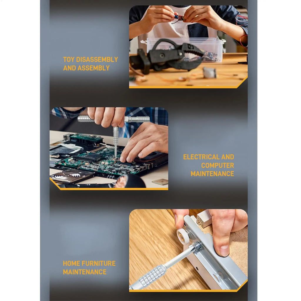 Magnetic Screwdriver Set 39-In-1 Portable Tool With Detachable Handle Computer Tools Repair Set For Electronics Computer Phone Zpaxo