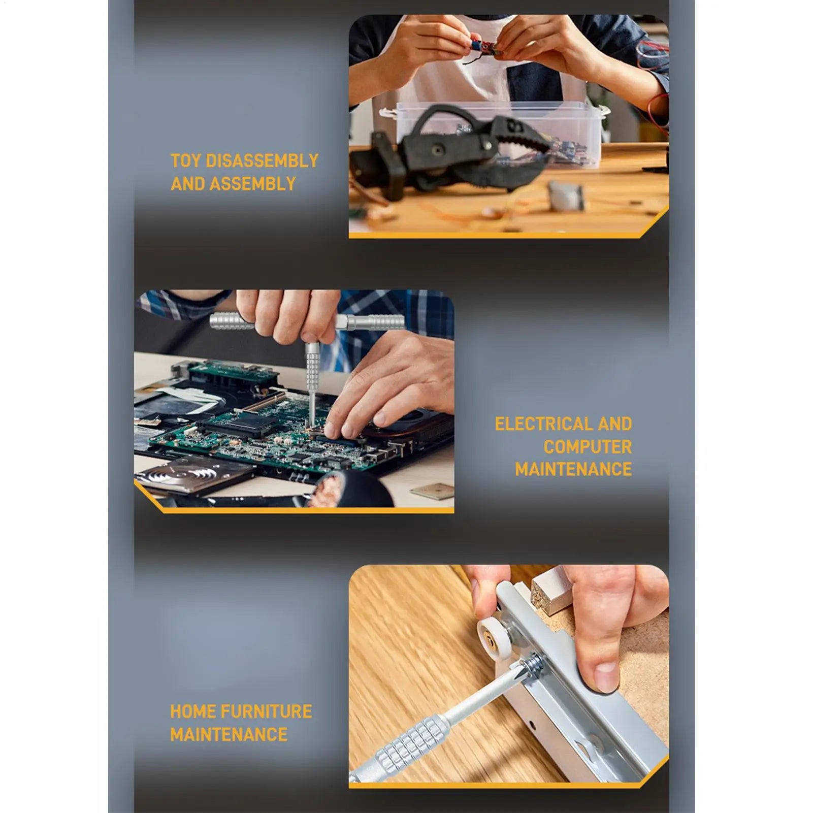 Magnetic Screwdriver Set 39-In-1 Portable Tool With Detachable Handle Computer Tools Repair Set For Electronics Computer Phone Zpaxo