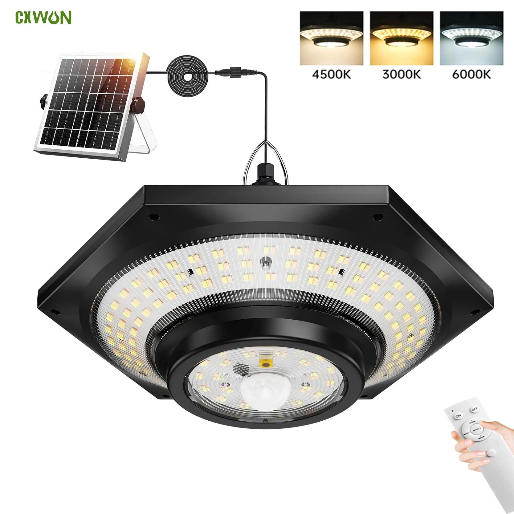 Solar Pendant Lights Outdoor Indoor 228LED Shed Light Motion Sensor 3 Zpaxo