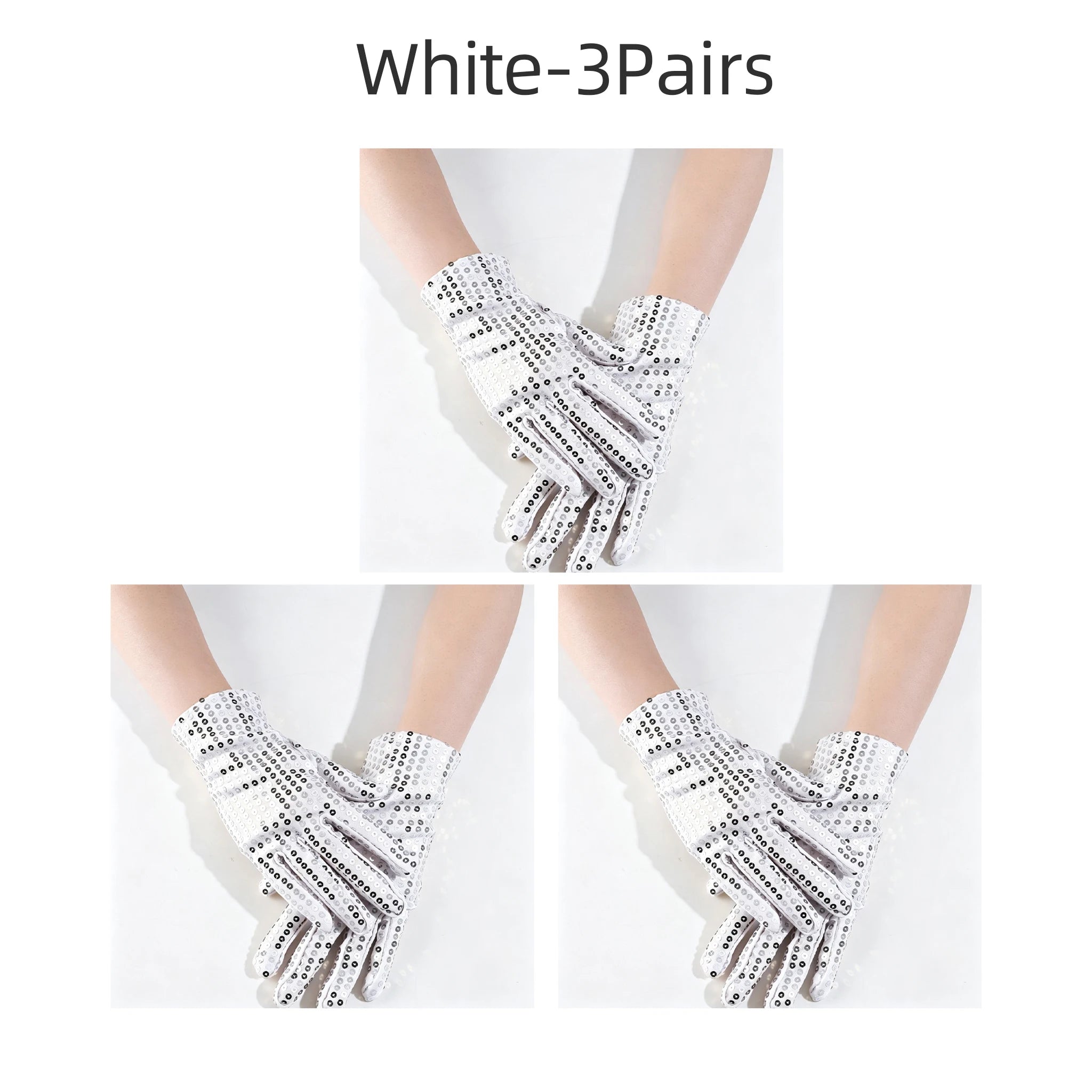Sequin Shiny Mesh Gloves Sparkly Costume Accessories Stage