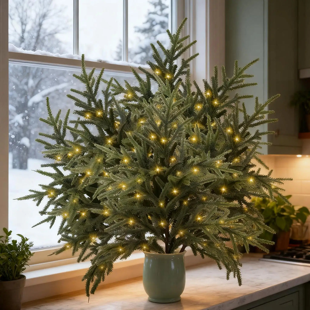 Pine Branches Led Light Greenery Picks Pre Lit Pines Stems Home Decor
