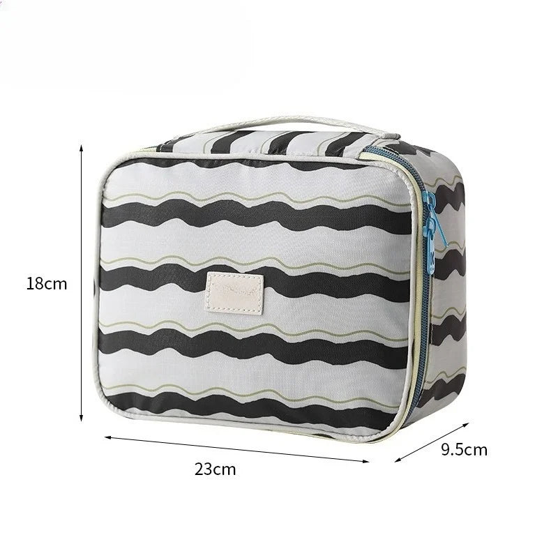 Hot Ins Striped Travel Storage Bag, Bathroom Cosmetics, Dry and Wet Separation, Wash Bag, Multi-functional Bedroom Storage Bag Zpaxo