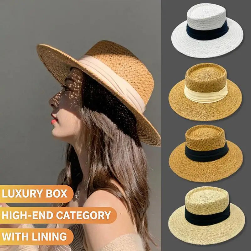 Wide Brim Panama Straw Hat – UV Sun Hat for Beach & Travel