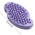 Double-Sided Rubber Pet Bath Brush – Cat & Dog Grooming Comb Pet Grooming Brush Zpaxo Purple