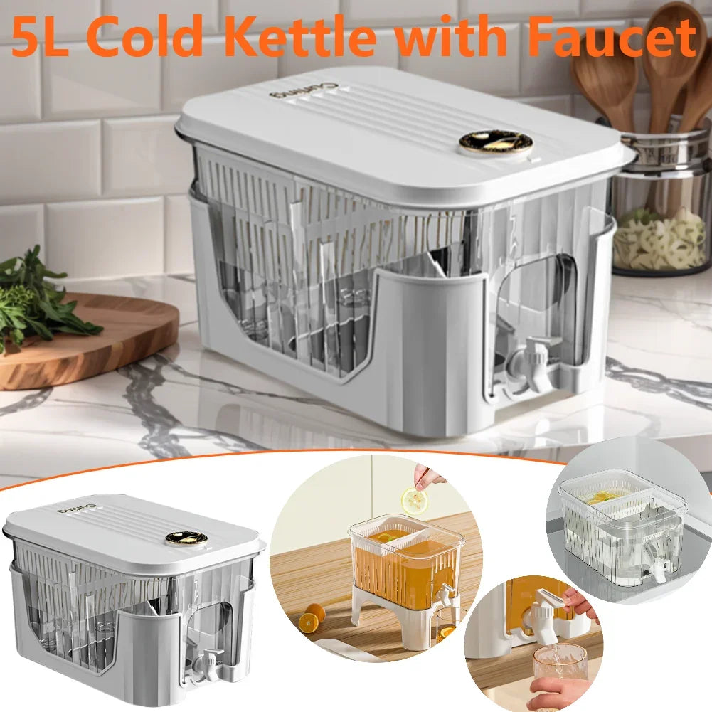 Cold Water Bucket Faucet Bracket Refrigerator Jug Dispenser Kettle