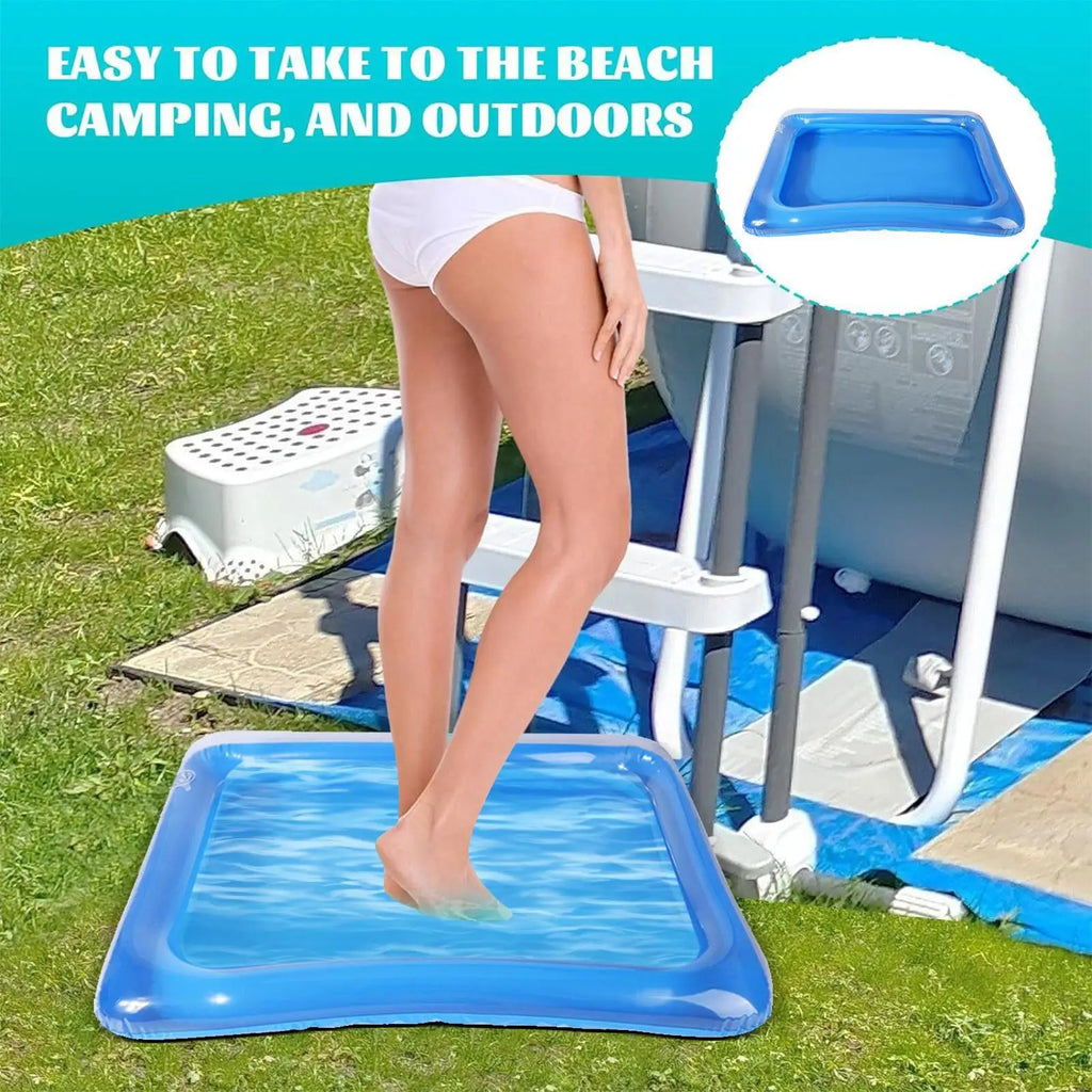 Portable Inflatable Foot Basin Convenient Foot Soaking Bath Tub For Pool Entrance Ladder Inflatable Basin Foot Soaking Tub Zpaxo
