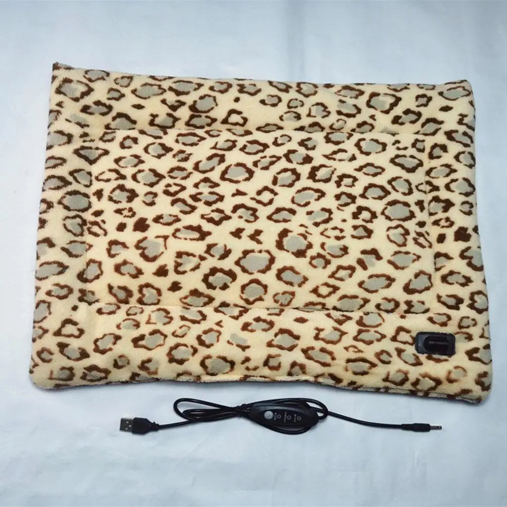 Waterproof Electric Pet Heating Pad – Dogs, Cats & Puppies Pet Heating Pad Zpaxo Three Grade Leopard