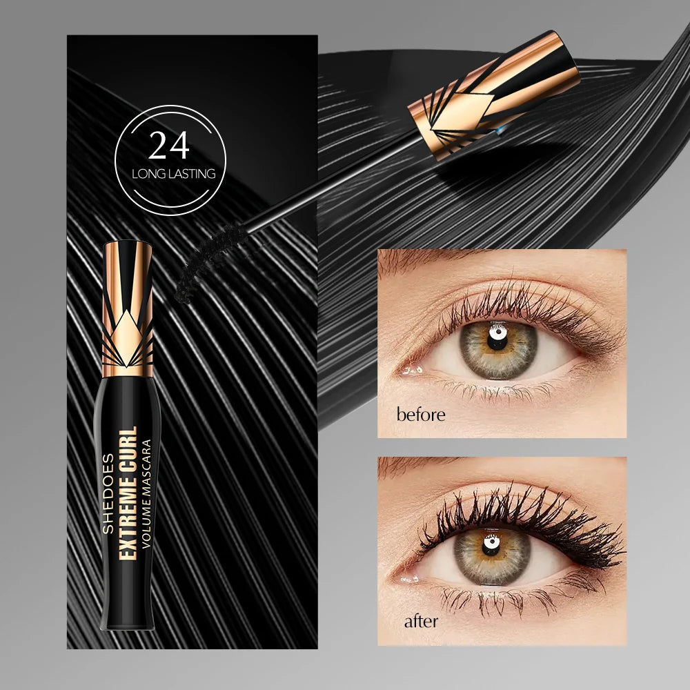 Extreme Curl Mascara - Waterproof Smudge-Proof Long-Lasting Thick Lashes Zpaxo