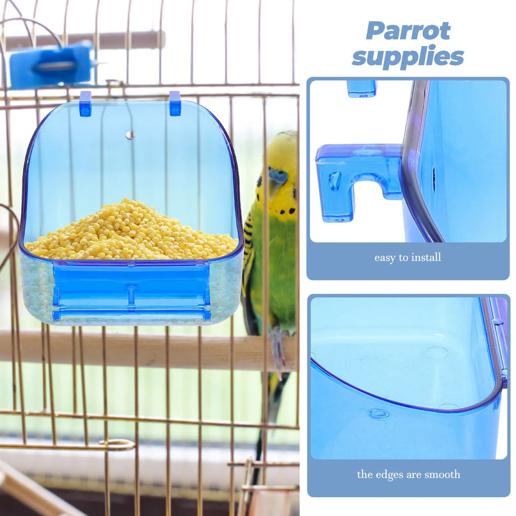 Compact Bird Bath Cage Reusable Leakproof Parrot Shower Box Smooth