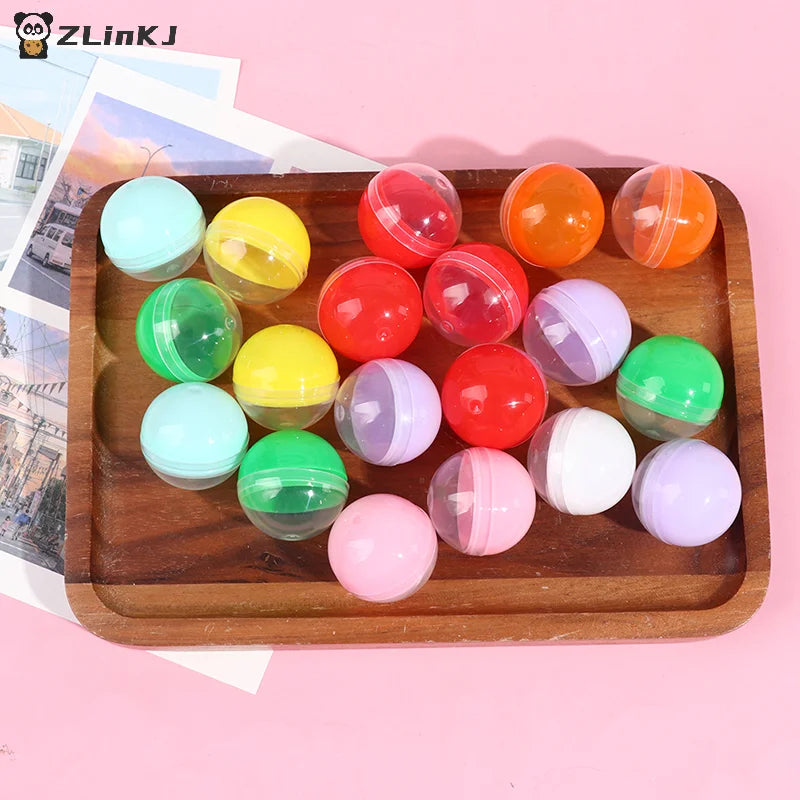 ▶100Pcs Mini 28/32/35/38MM Clear Transparent Plastic Capsule Toy Surprise Ball Tiny Container Making Things Model Kids Party Toy Zpaxo