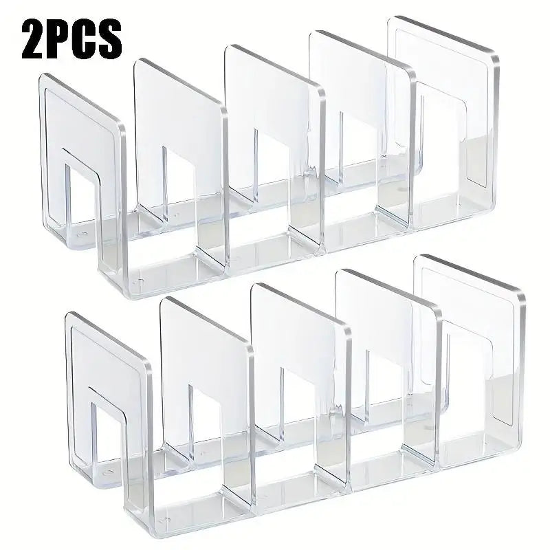 2-piece transparent storage-4-compartment closet storage with partition | for storing handbags, ties, scarves and accessories. Zpaxo 2pcs
