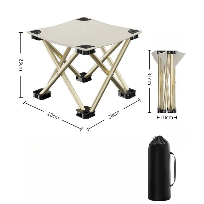New Creative Outdoor Maza Foldable Stool Portable Fishing Chair Lightweight Folding Chair Camping Chair Stool Picnic Small Stool Zpaxo