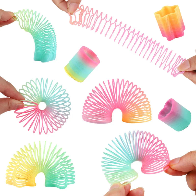 12/24Pcs Rainbow Magic Spring Toys for Kids Birthday Party Favors Pinata Fillers School Prize Wedding Christmas Boy Girl Gifts Zpaxo