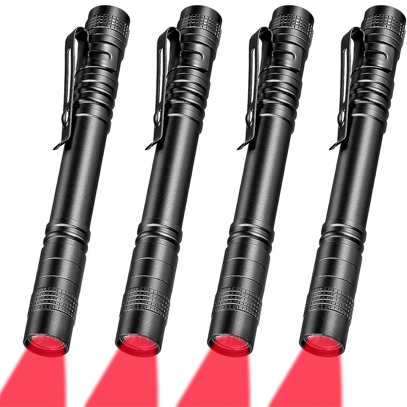 POCKETMAN Red LED Pen Flashlight – Astronomy & Night Torch