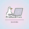 Cute Goose Laptop Stickers Perfect DIY Computer Decoration Waterproof Zpaxo one size