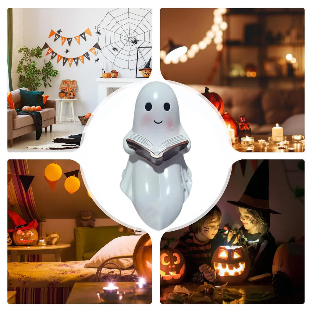 Halloween Ghost Lamp LED Night Light Cute Reading Ornament Bedroom