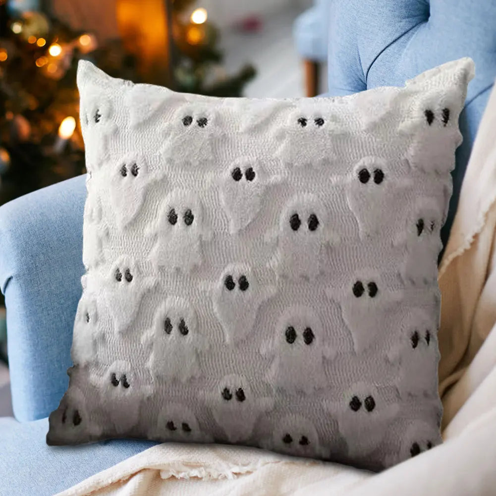 Halloween Ghost Pumpkin Pillowcase Washable Soft Pillow Case Plush