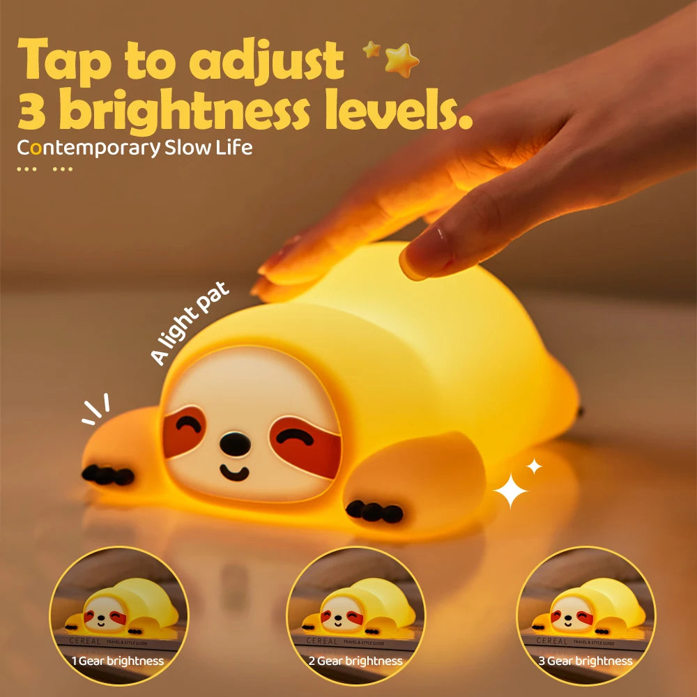 Cute Silicone Squishy Night Lamp Fox Rabbit Dimmable Nursery Nightlight Rechargeable Timing Bedside Table Lamp With Touch Sensor Zpaxo