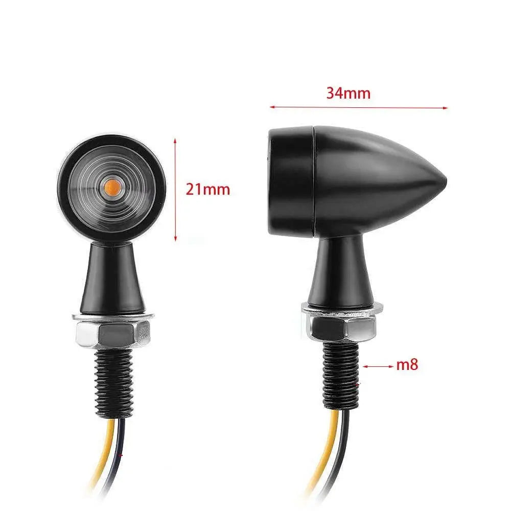 Lighting Amber Aluminium Motorcycle Running Indicator Lamp Blinker Zpaxo