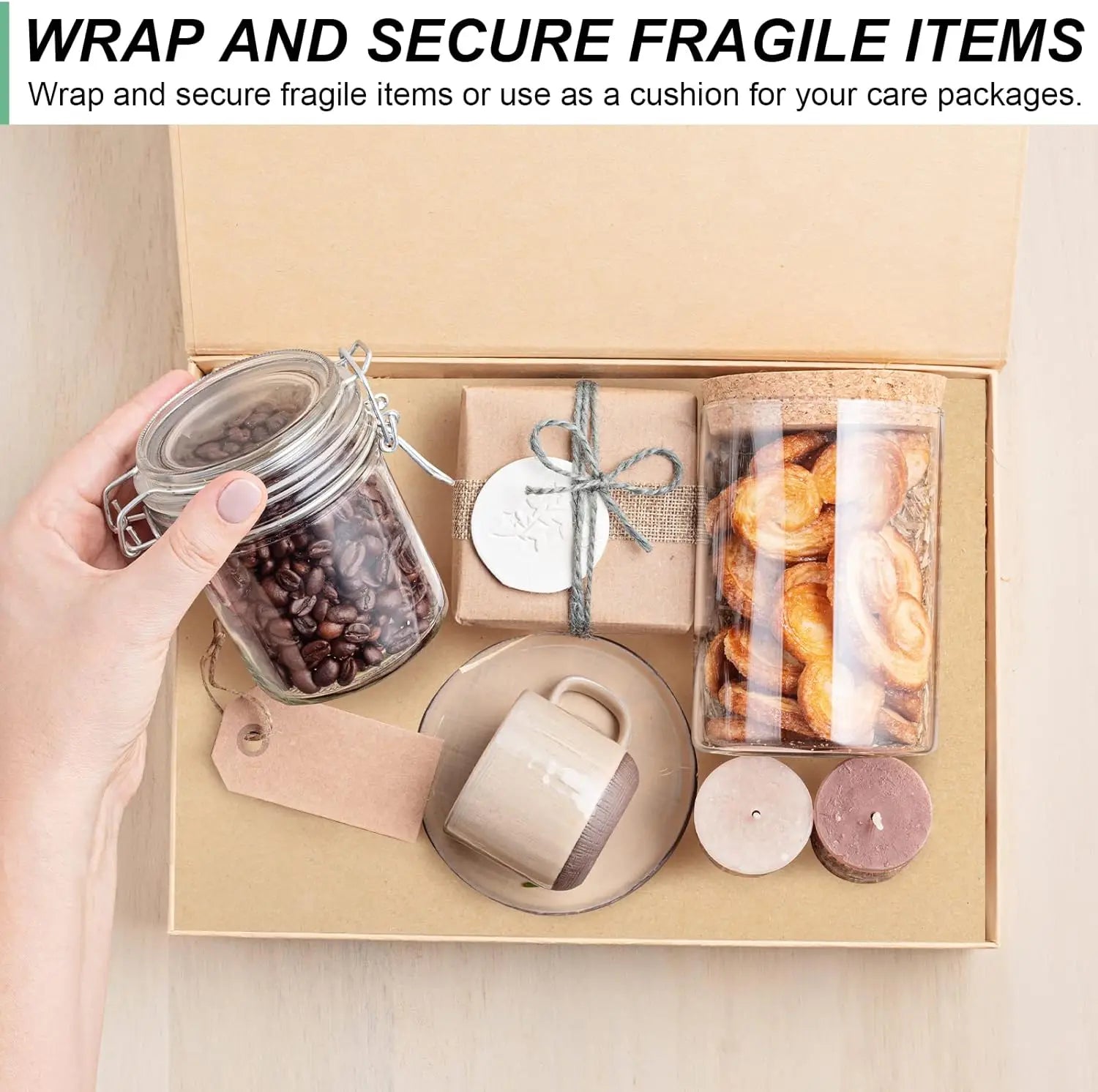 Eco Kraft Masking Paper Roll Biodegradable Cushioning Bouquet