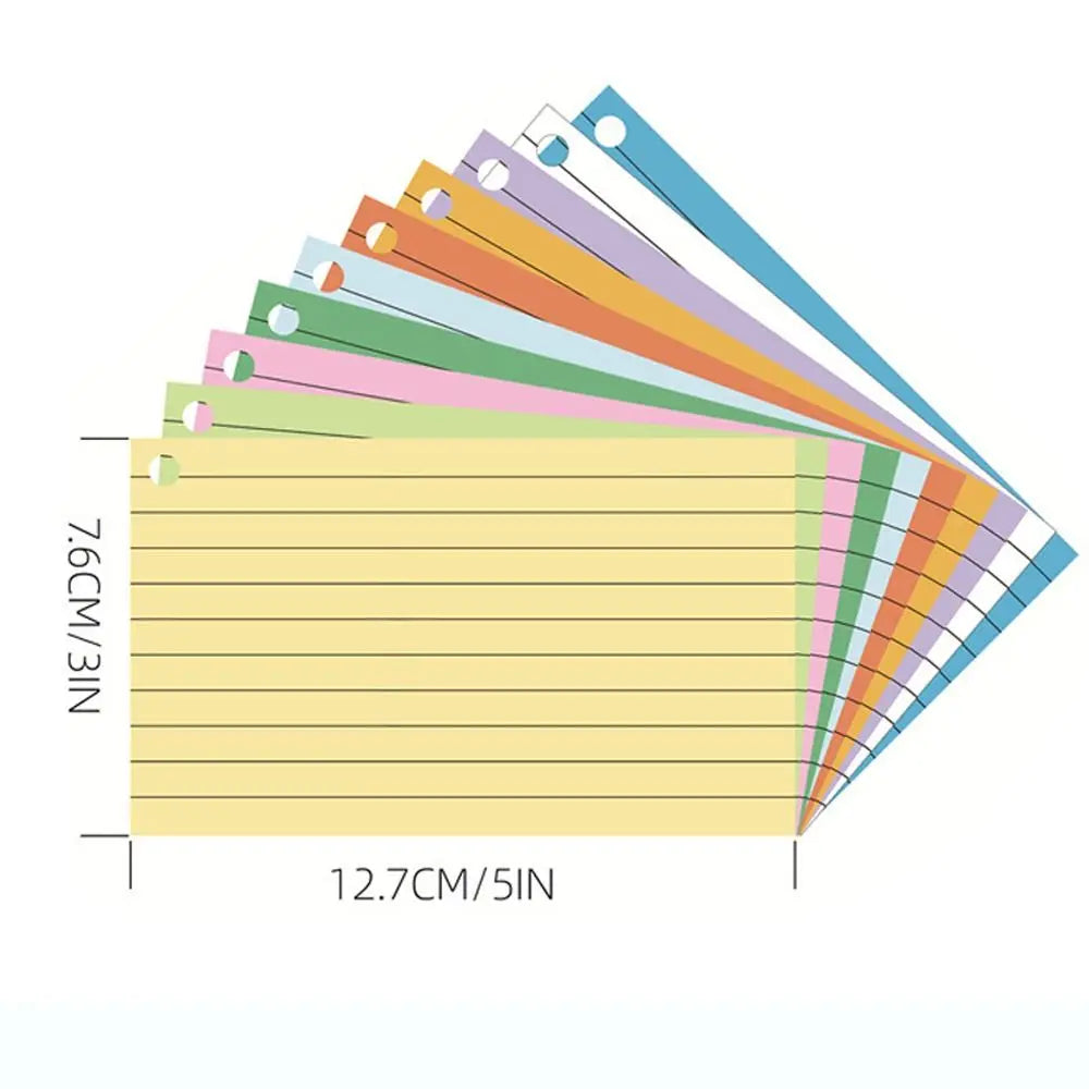 Loose-leaf Horizontal Line Index Cards Binder-compatible Flash