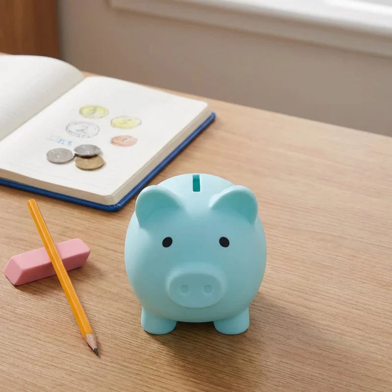 Adorable Piggy Bank Savings Jar Silicone Unbreakable Children's Money