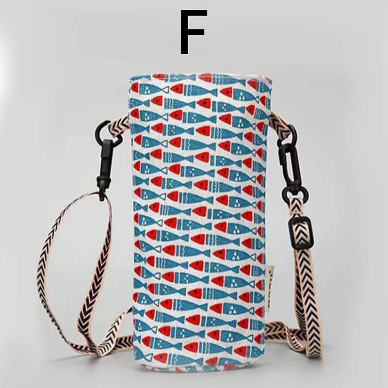 Portable Water Bottle Bag Insulated Crossbody Water Bottle Carrier Bag Holders Travel Sports Camping Zpaxo J24012025-F