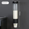 Disposable Paper Cup Dispenser Extractor Wall Mounting Plastic Holder Zpaxo Black