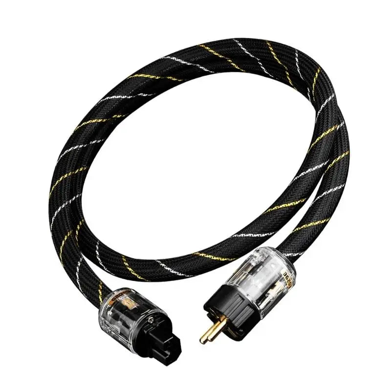 652F Enhances Conductivity Power Cord with Reinforced Cotton Plaited Sheath Easy to Carry Cable for Player & Amplifier Zpaxo