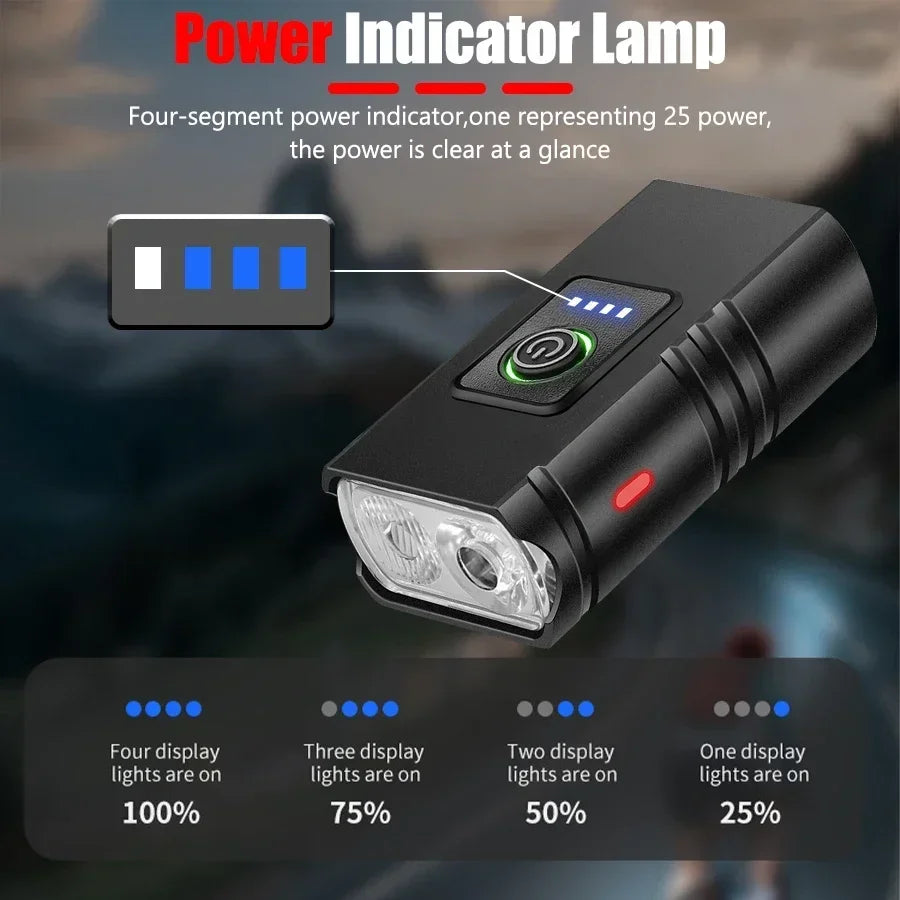 ZHIYU 1000LM USB Rechargeable T6 LED Bike Headlight – 6 Modes