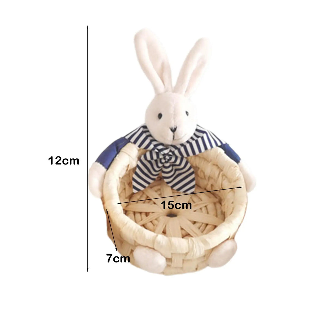 Miniature Easter Bunny Basket – Reusable Decorative Storage Easter Storage Basket Zpaxo