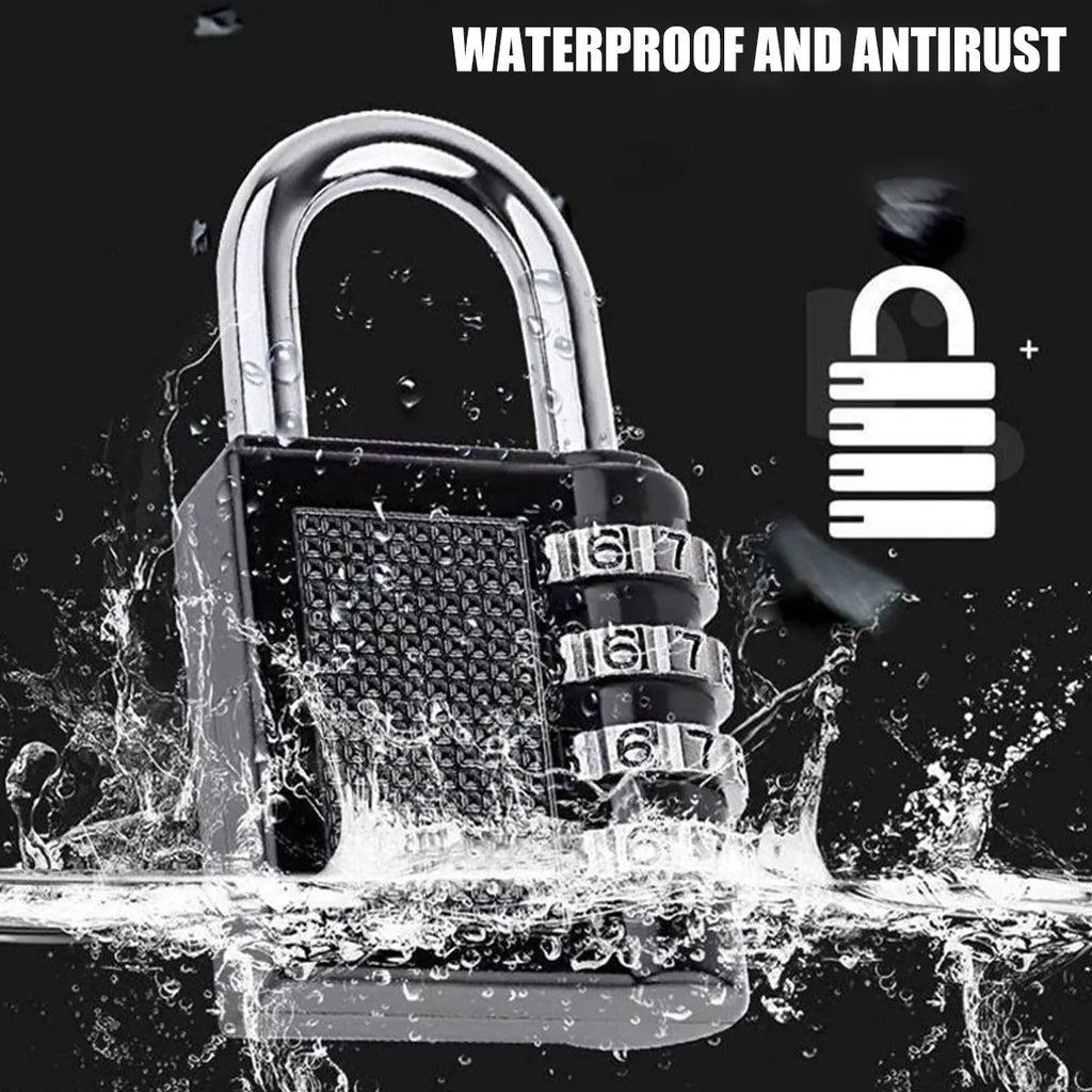 Zinc Alloy Padlock Digit Locker Lock Weatherproof Lock Americanism Outdoor Mechanical Lock For School Gym Locker/FenceHasp Secur Zpaxo