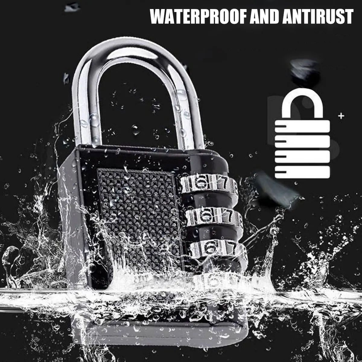 Zinc Alloy Padlock Digit Locker Lock Weatherproof Lock Americanism Outdoor Mechanical Lock For School Gym Locker/FenceHasp Secur Zpaxo