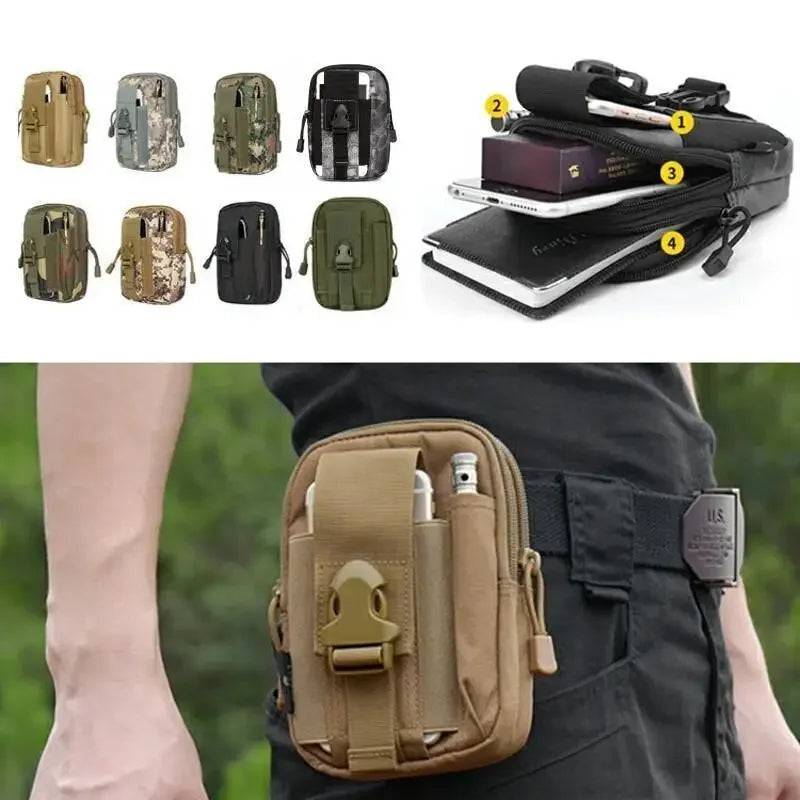 Outdoor Molle Tactical Waist Pouch 1000D Nylon Fanny Bag Men Sport