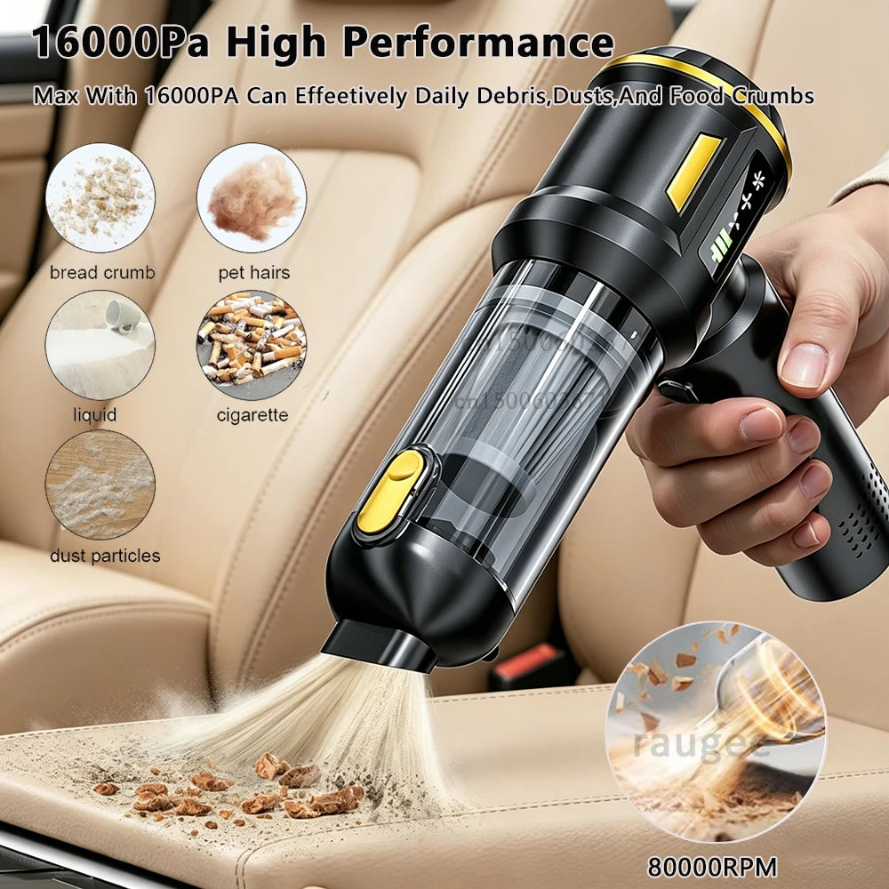 Car Vacuum Cleaner Mini Handheld Wireless Portable Dual Use Home
