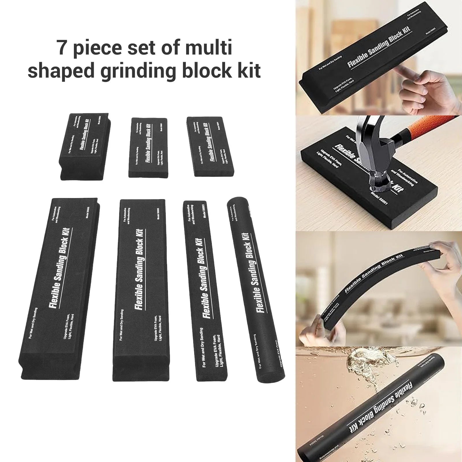 Sanding Block Papers EVA Accurate Control Comfortable Grip Flexible