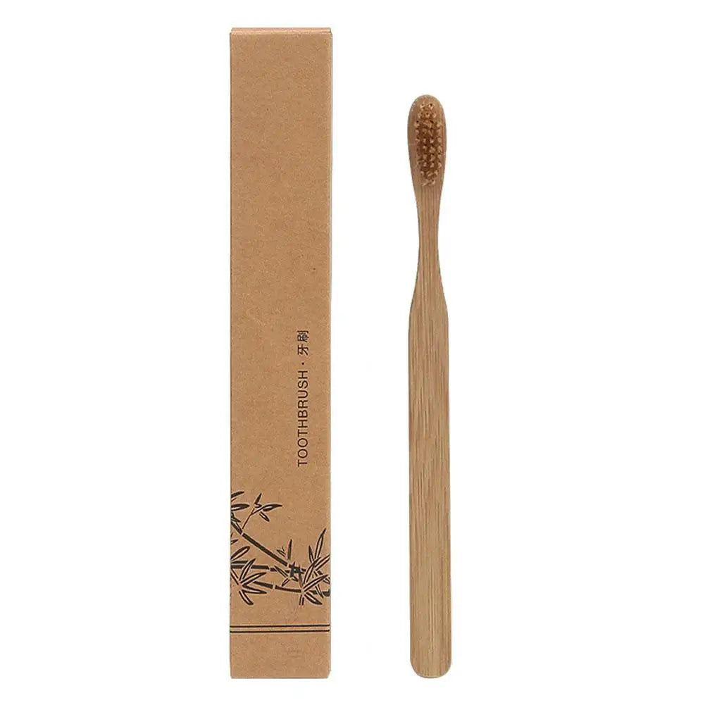 Natural Bamboo Toothbrush – Soft Charcoal Bristles | 1 or 50 Pack Bamboo Toothbrush Set Zpaxo A