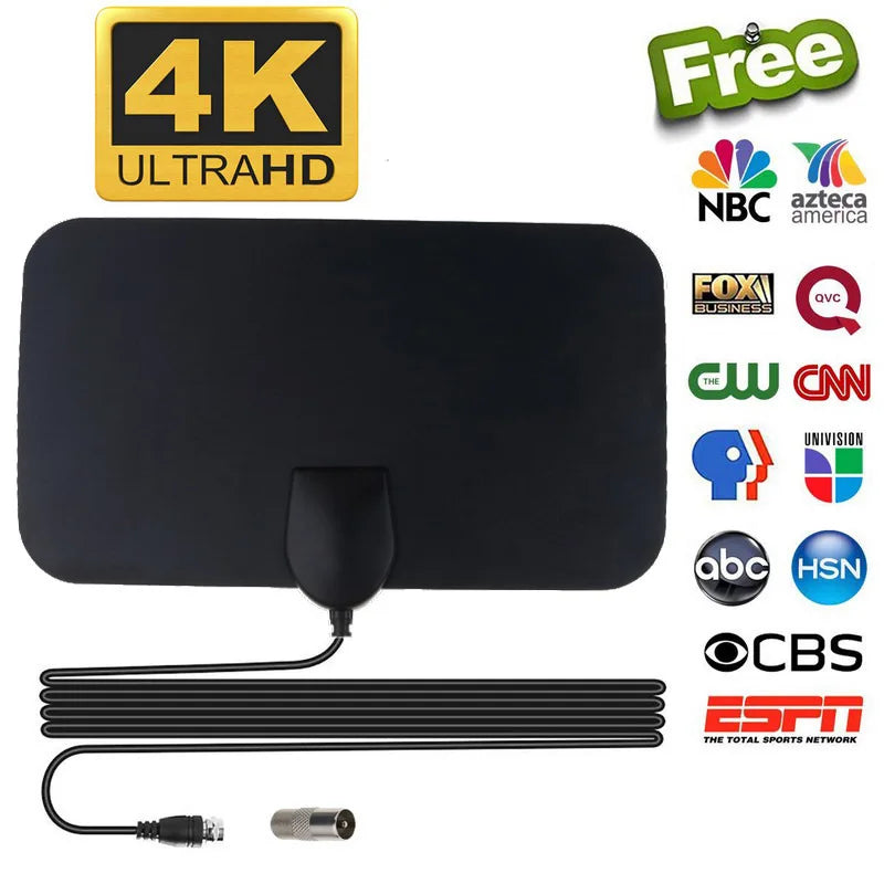 1080P TV Antenna For Global Digital 4K TV DVB-T2 Booster HDTV For RV outdoor Car antenna Indoor Smart TV EU Plug Zpaxo