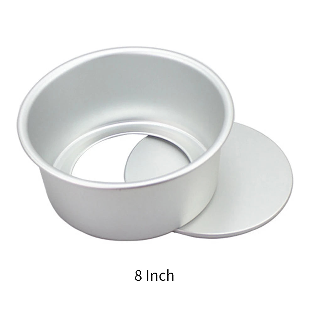 Aluminum Cake Pan 2/4/5/6/7/8Inch Round Non-Stick Cake Mold Anodised Aluminum with Removable Base for Birthday Wedding Party Zpaxo 8 Inch 04025