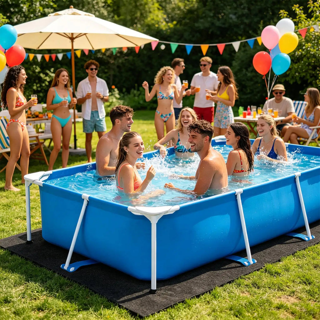 Heavy Duty Pool Liner Square Ground Mat Puncture Protection Under Pad