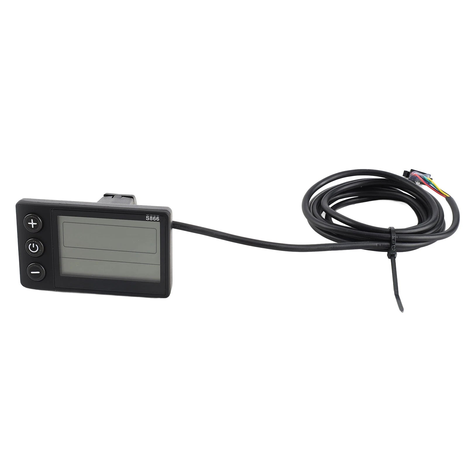 S866 Electric Bike LCD Display Electric Bike LCD Display Panel Large Screen ABS Lightweight for 22.2mm/0.9in Handlebar Zpaxo black