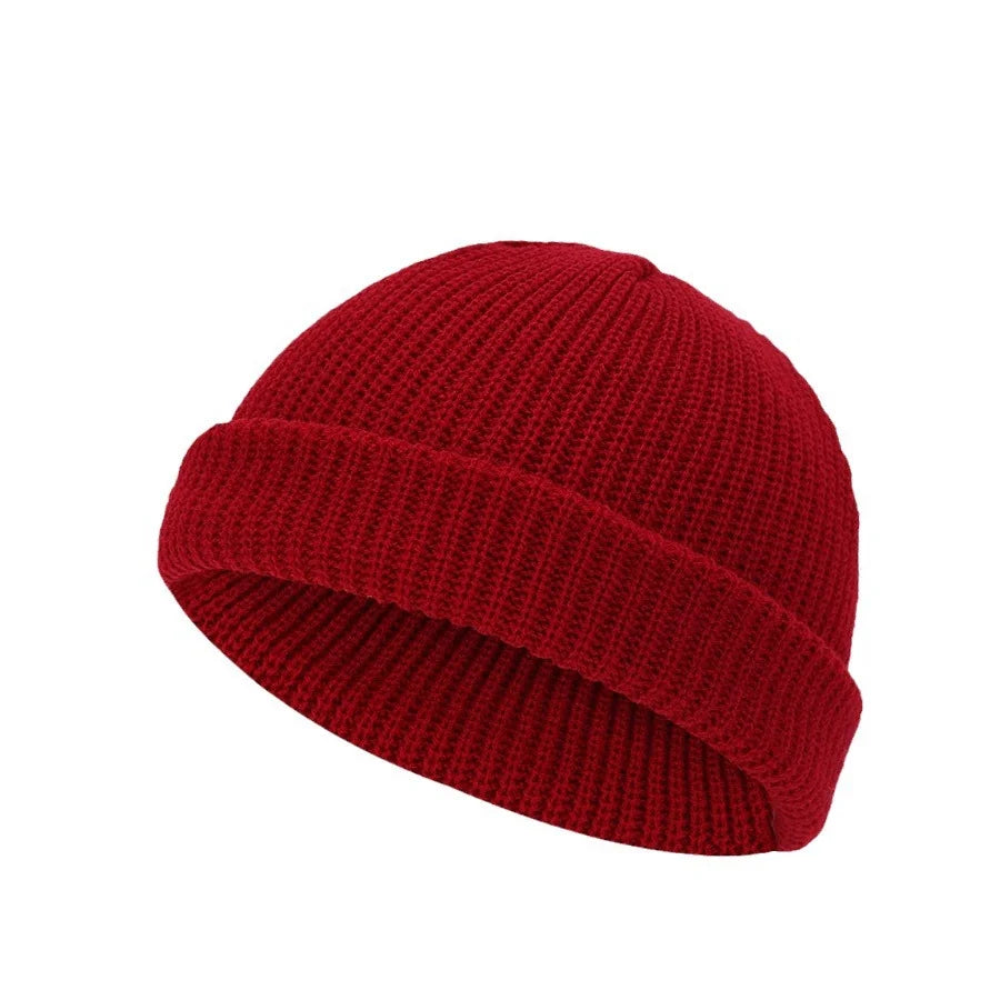 Retro Hexagonal Knit Beanie – Unisex Hip-Hop Winter Hat