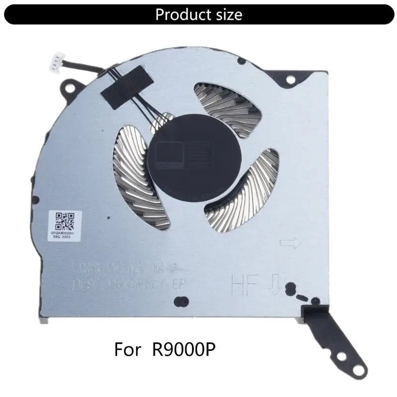 652F Replacement Laptops Cooling Fan DC12V 1.0A 4Pin CPU GPU Radiators for Y9000P Zpaxo
