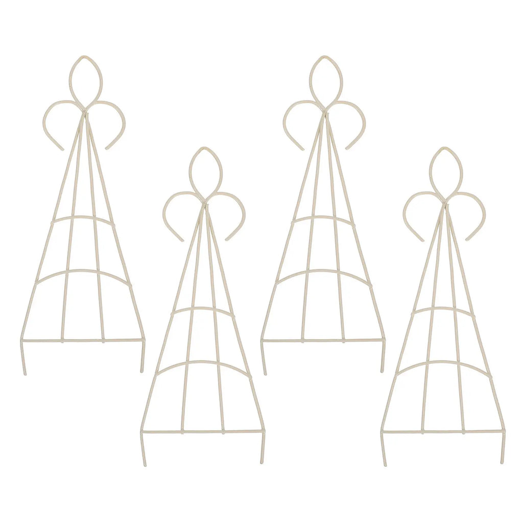 4Pcs Mini Plant Trellis Metal Climbing Support Sturdy Iron DIY Garden Frame for Potted Plants Indoor Vine Display Small Space Zpaxo Default Title