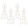 4Pcs Mini Plant Trellis Metal Climbing Support Sturdy Iron DIY Garden Frame for Potted Plants Indoor Vine Display Small Space Zpaxo Default Title